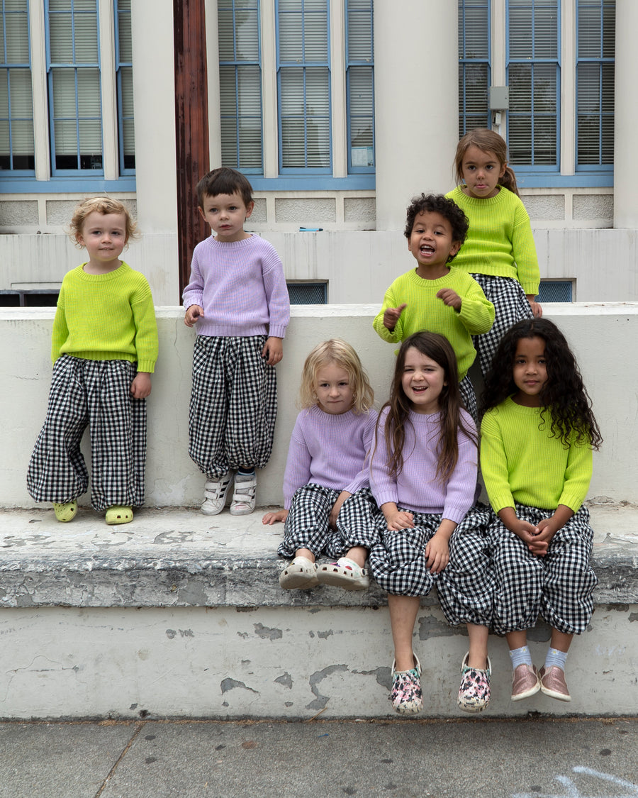KIDS COTTON PULLOVER - HIGHLIGHTER
