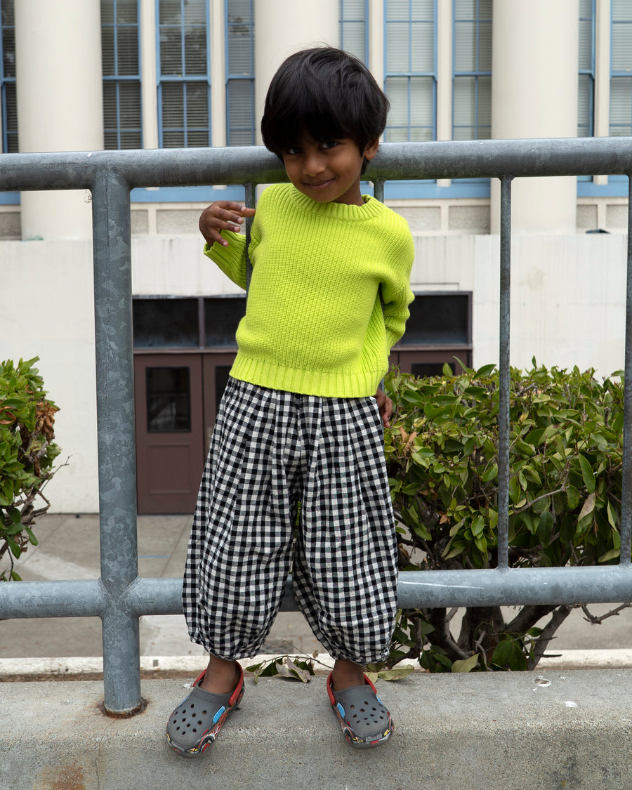 KIDS COTTON PULLOVER - HIGHLIGHTER