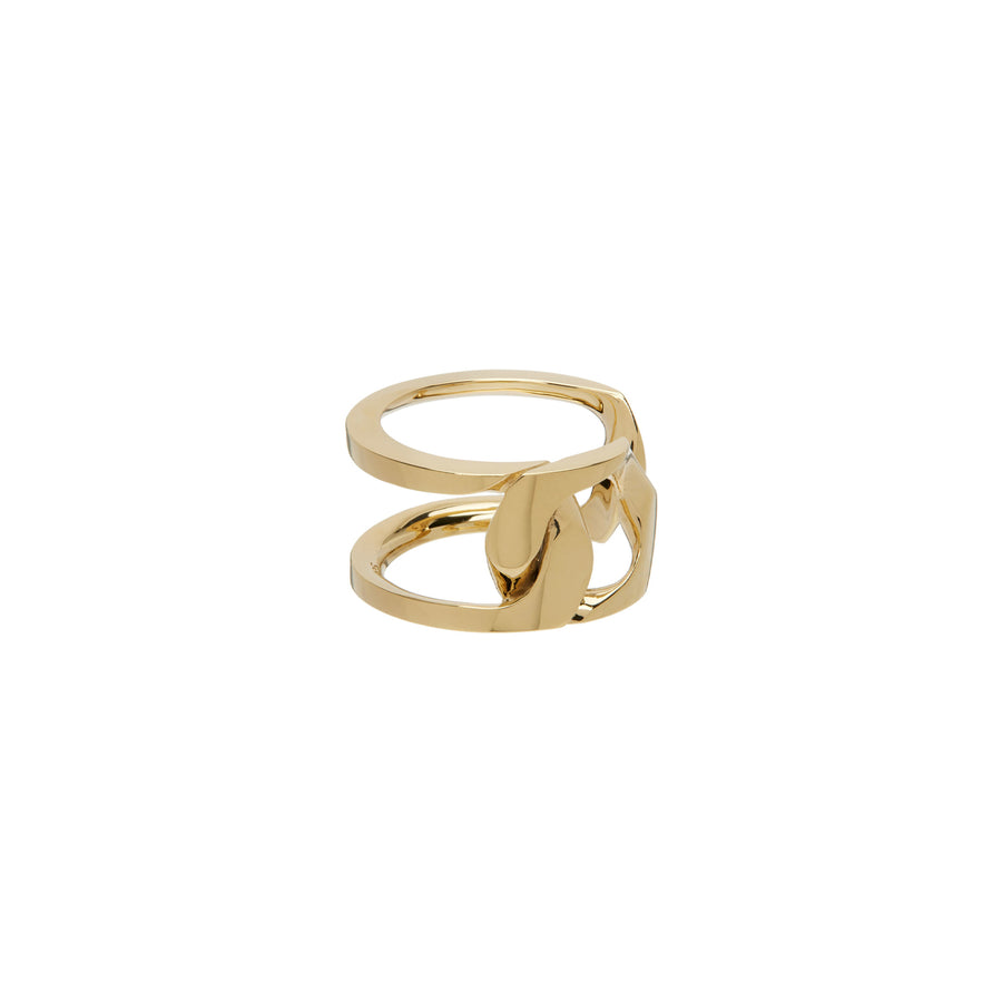 CURVE CHAIN RING - GOLD