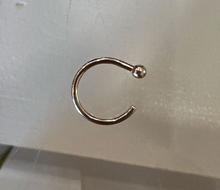 PASSERINE - OPEN BALL HOOP - 10K GOLD - SINGLE