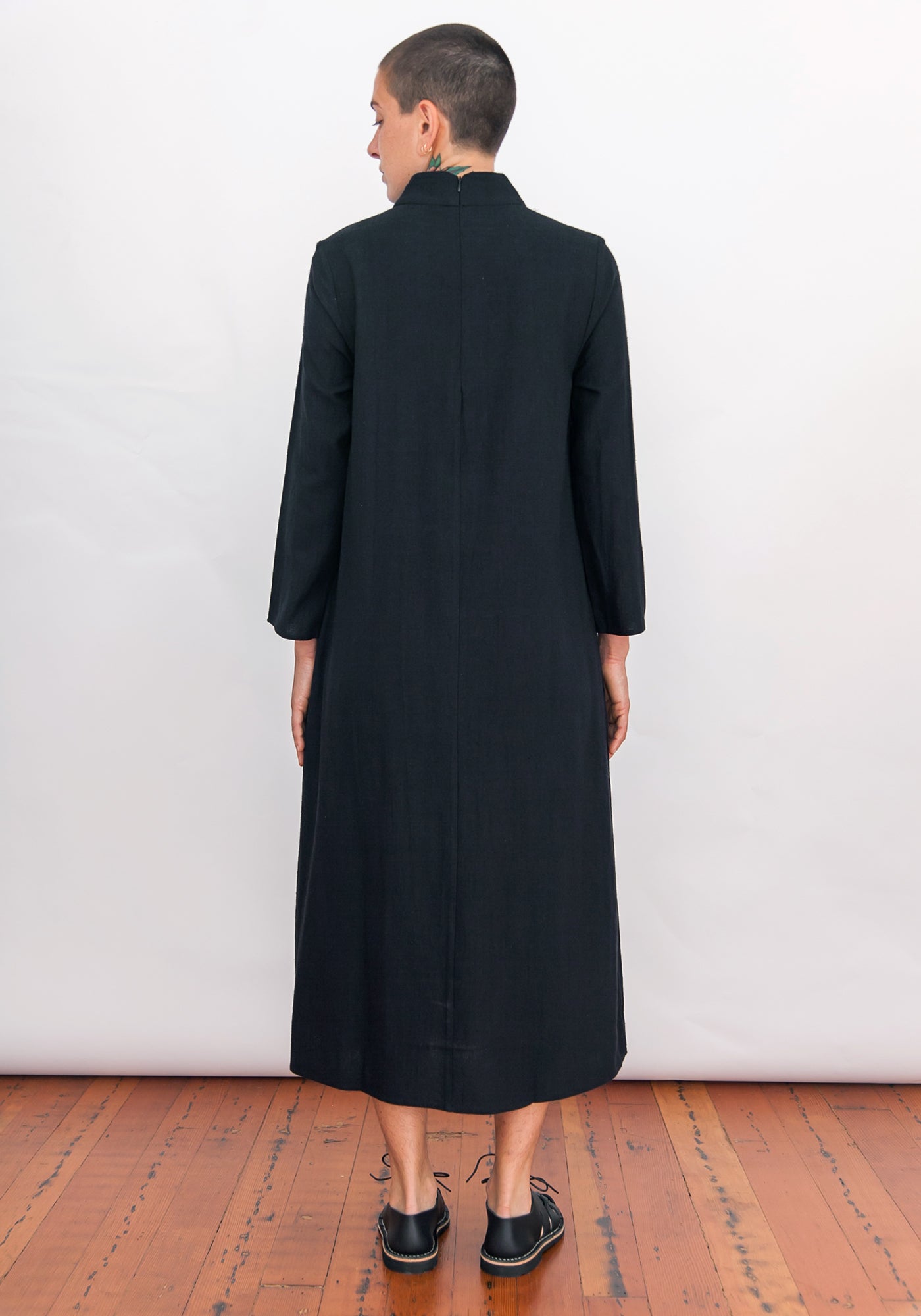 SAMPLE - MOCK NECK DRESS - BLACK