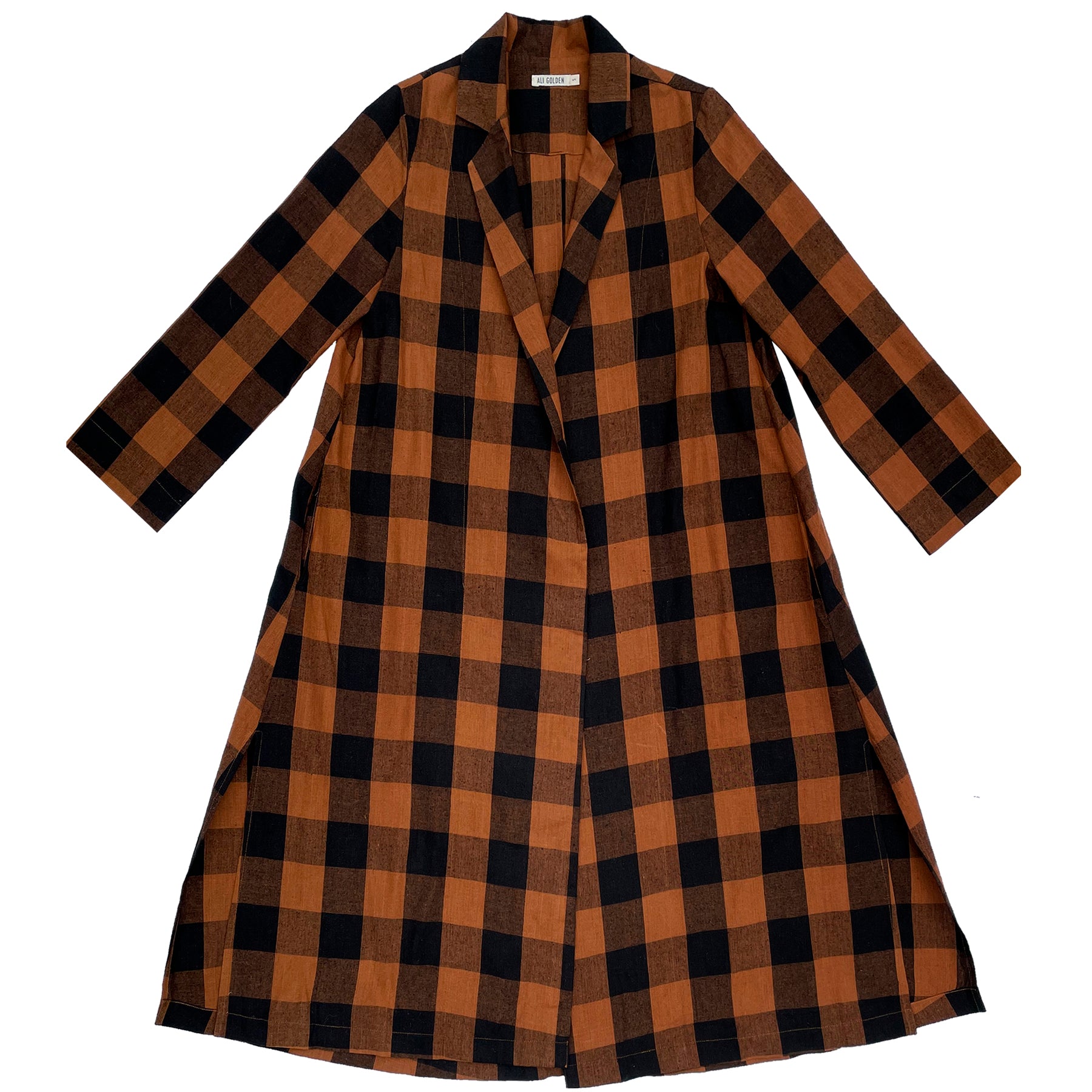 NOTCH JACKET - COPPER/BLACK PLAID