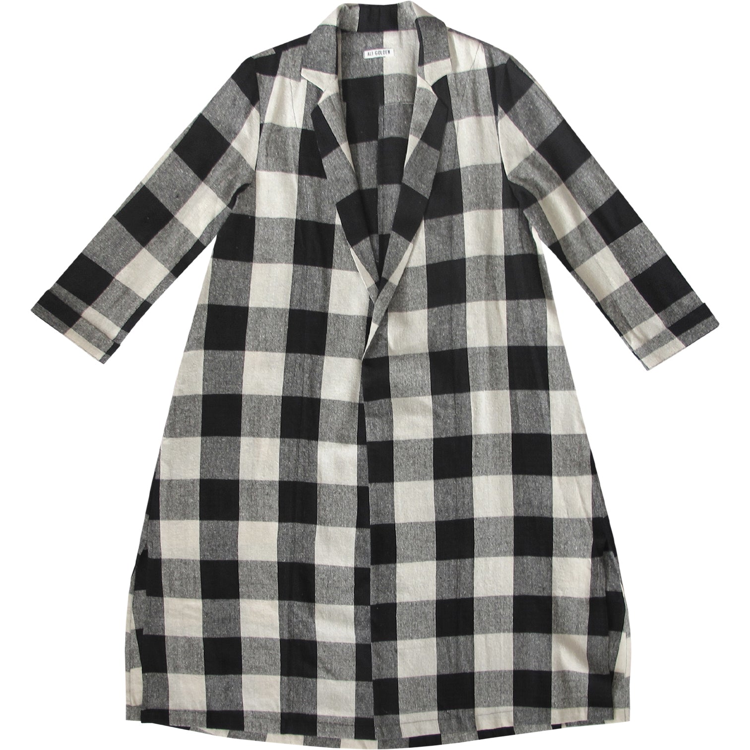 NOTCH JACKET - BLACK/CREAM PLAID