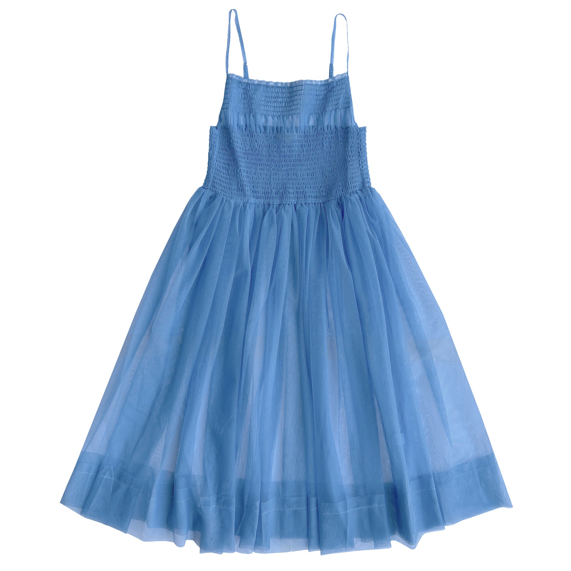 MESH BALLERINA DRESS - MUTED CERULEAN