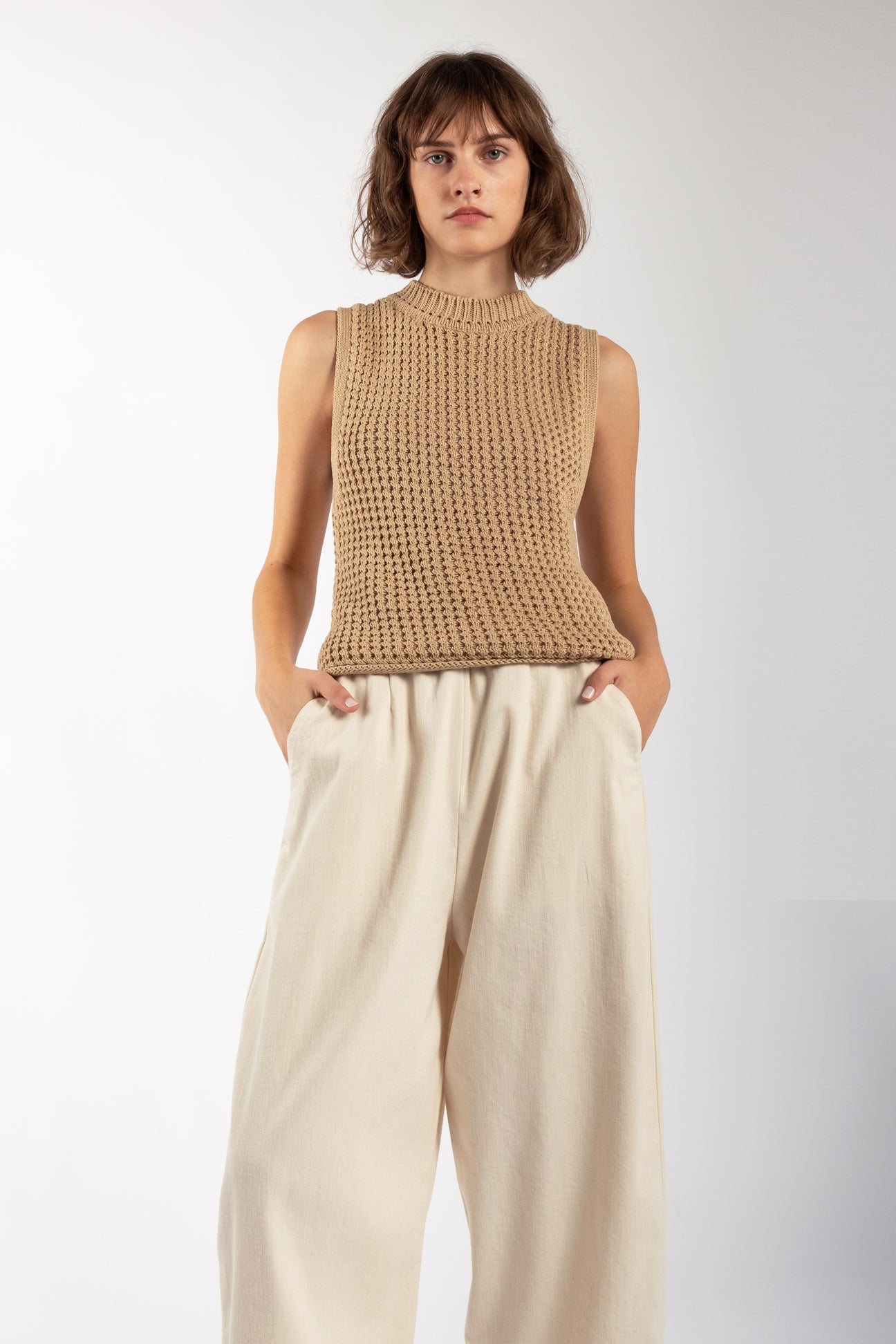 BARREL PANT - CREAM
