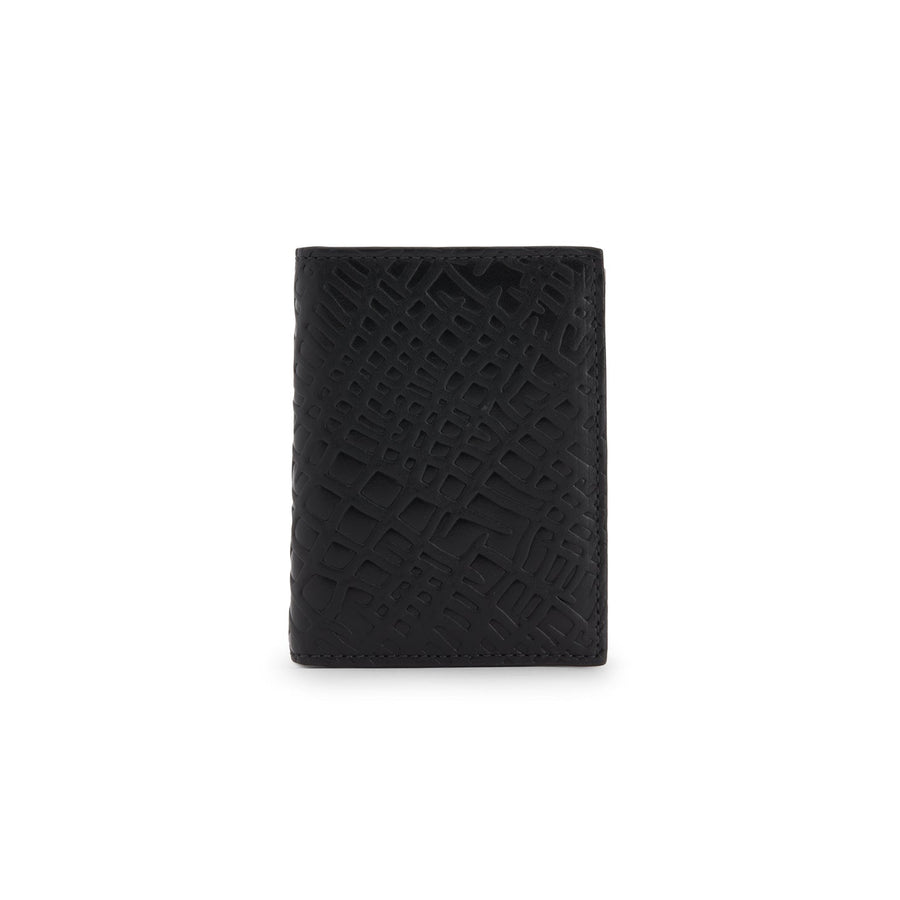 CLASSIC FOLD WALLET - EMBOSSED ROOTS - BLACK