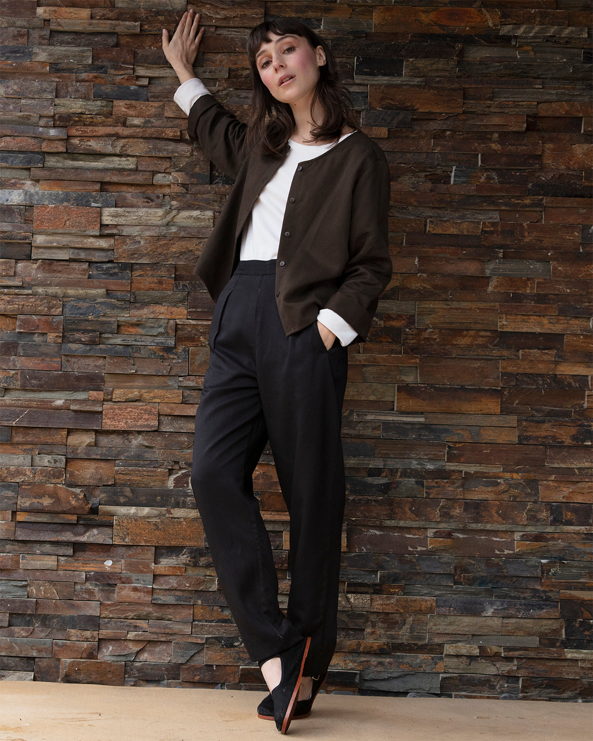 SAMPLE - THICK FANCY PANT - BLACK