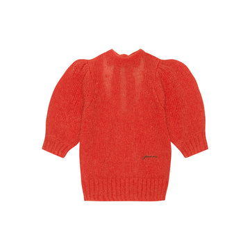 MOHAIR OPEN BACK TOP - RED ALERT