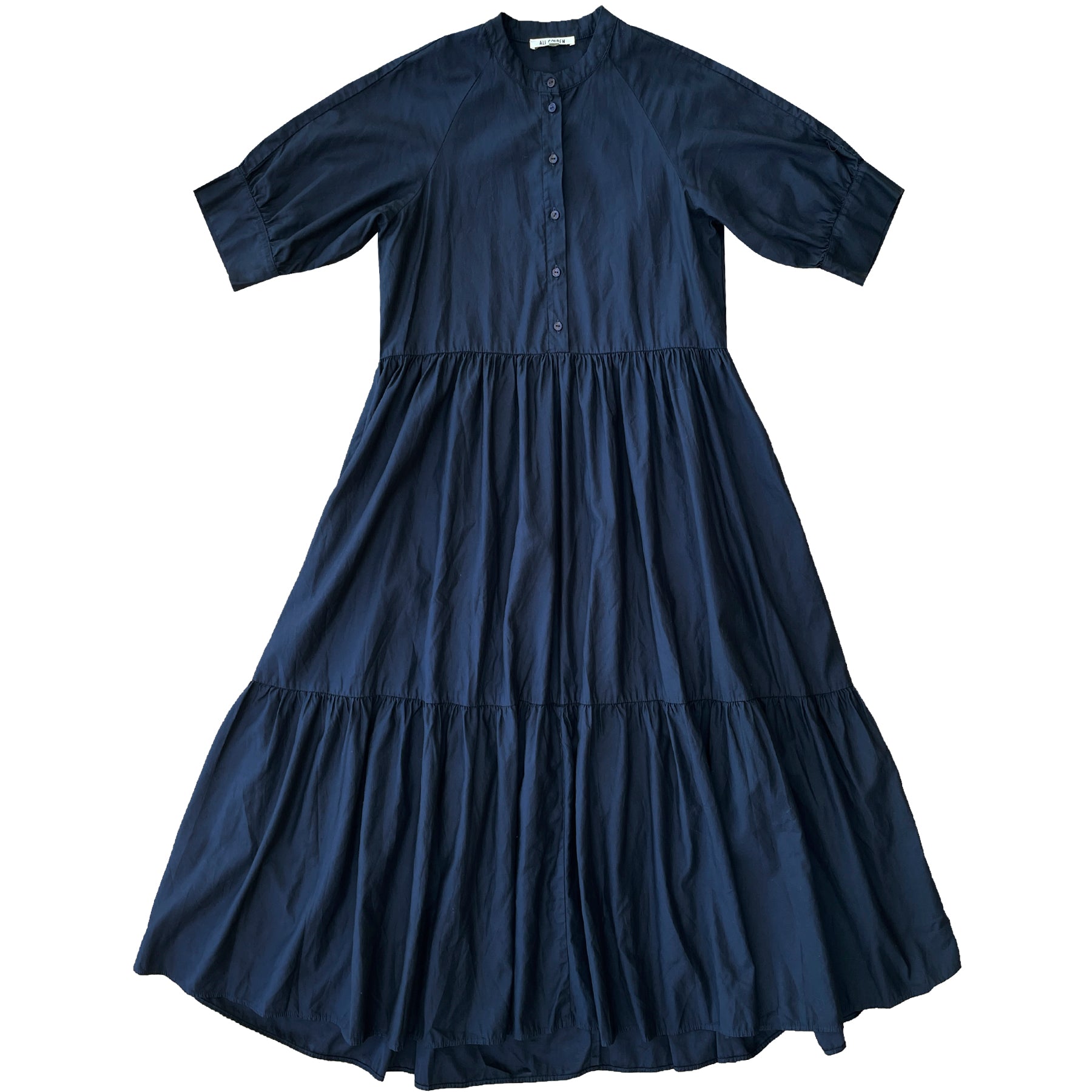 RAGLAN TIERED DRESS - NAVY