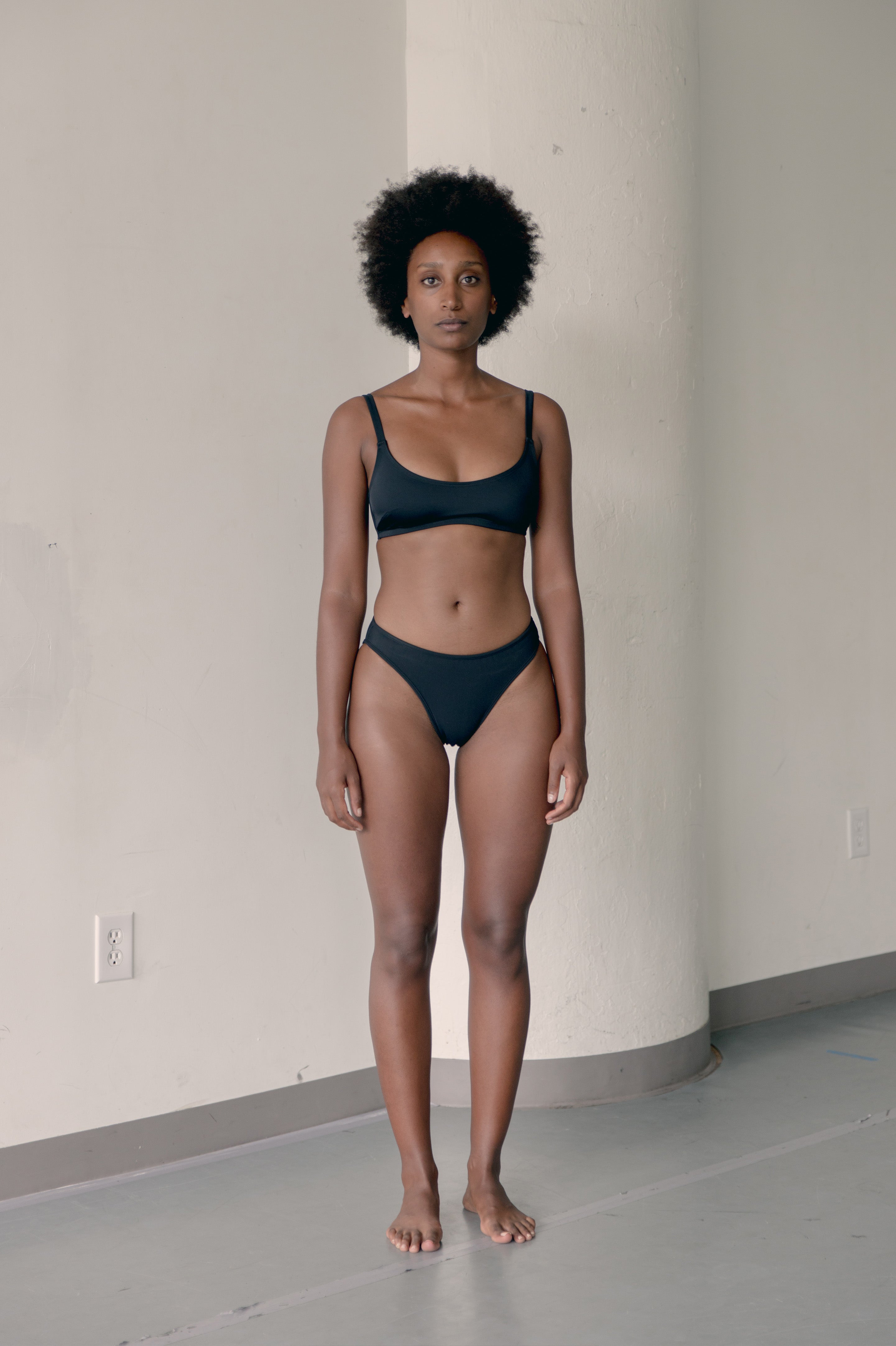 NEW SWIM - HIGH CUT BOTTOM - TAUPE
