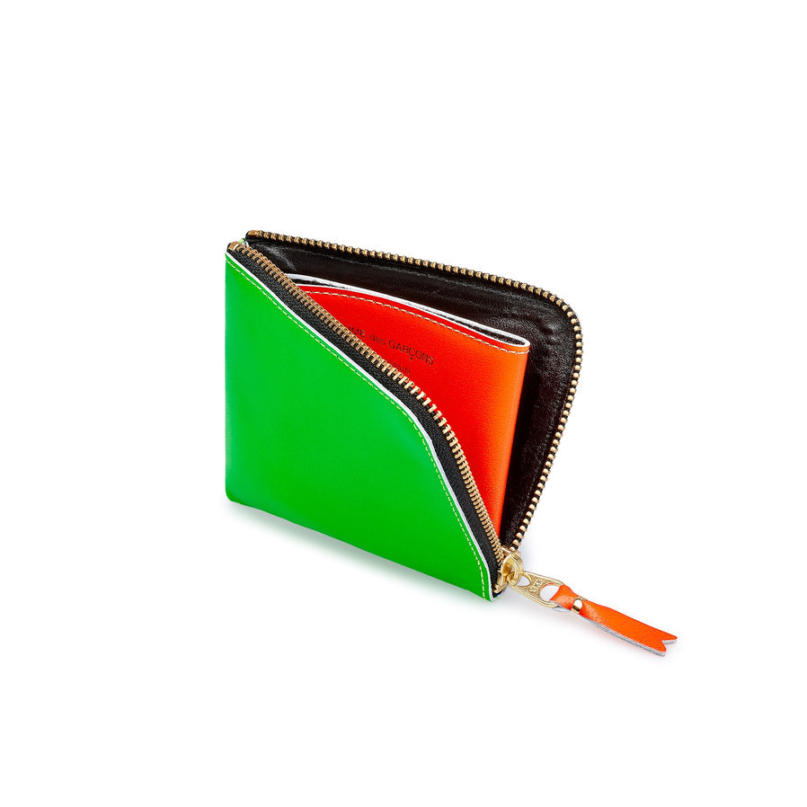 CORNER ZIP WALLET - SUPER FLUO - GREEN/BLUE