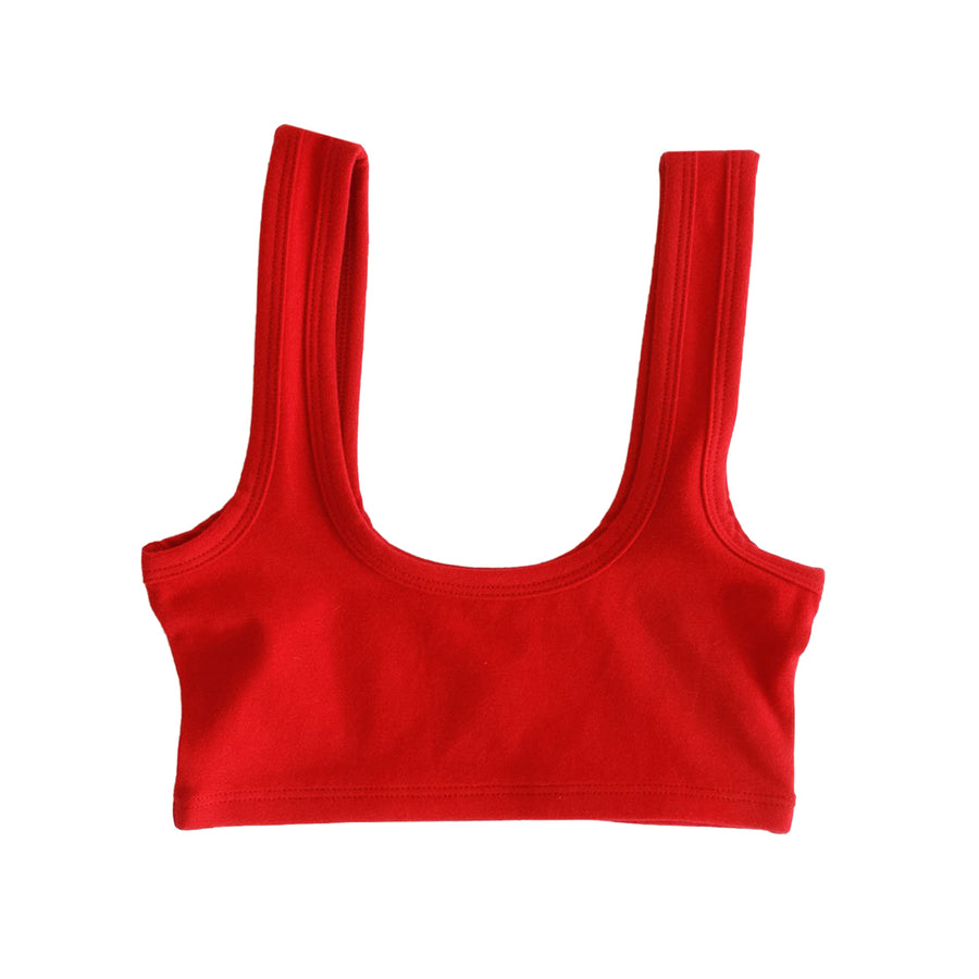 WIDE STRAP BRA - CHERRY